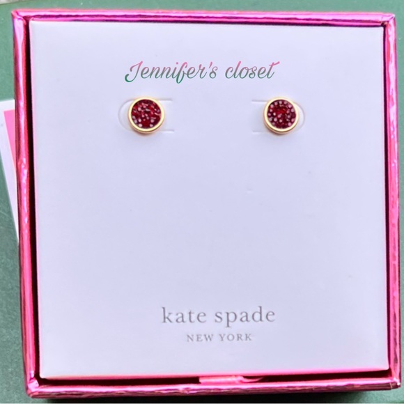 NWT ♠️ Kate Spade Pave Disc Stud Earrings - Picture 5 of 8